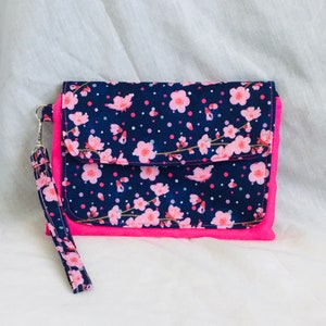 Handgelenk Clutch Tasche, Wristlet Bag, Reisebrieftasche, große Handgelenk Geldbörse, Reiseveranstalter, wasserdichte Tasche, handgemachte Handgelenktasche, Geschenkideen.