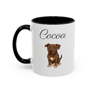 Custom Cartoon Dog Mug, Personalized Pet Portrait Coffee Cup, Gift for Dog Lovers, Pet Drawing Mug, Dog Mom Gift, Dog Dad Gift, Custom Mug