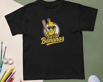 Camiseta infantil "Let's Go Bananas": divertida camiseta juvenil inspirada en los plátanos de Savannah.
