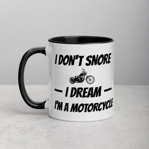 Motorcycle Mug | Biker Gift, Dad Gift, Husband Gift, Funny Mug, Ceramic Mug, Mug with Color Inside