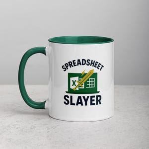 Spreadsheet Slayer-mugg, rolig revisorspresent, 330 ml Excel-kaffekopp för dataanalytiker, revisorer och kontorsarbetare