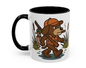 Hunting Dog Coffee Mug, Funny Animal Mug, Gifts for Dog Lovers, Gifts for Hunters, Outdoor Enthusiasts, Hunting, Unique Ceramic Cup