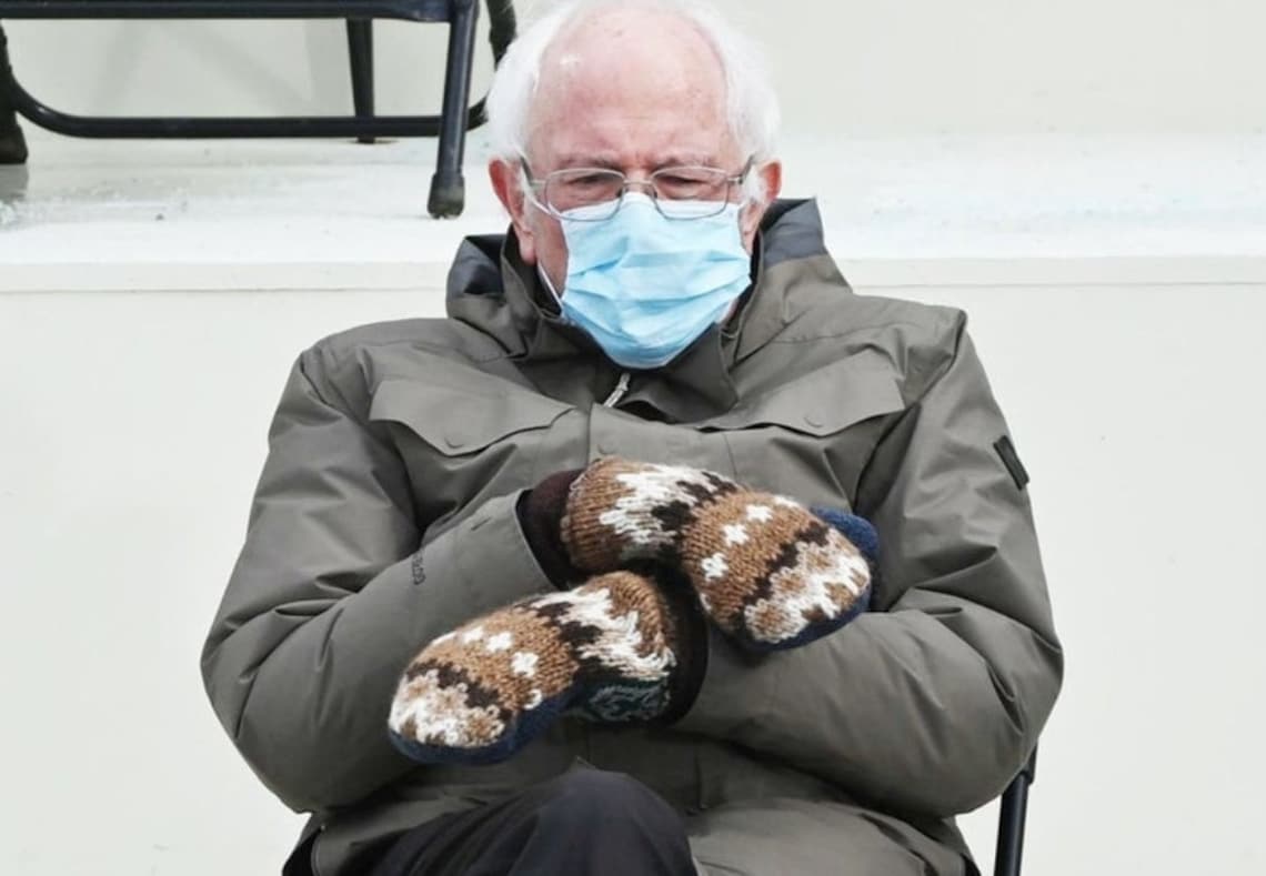 Bernie Sanders Mittens Bernie Sanders Gloves Bernie Sanders Etsy