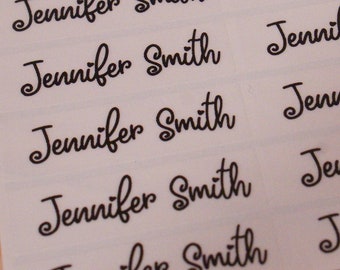 Name Label / Daycare Label / School Sticker / Clear Waterproof Sticker / Rectangle Sticker / Personalized Sticker / Gold Name Sticker