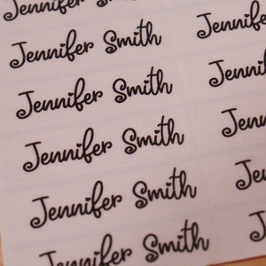 Name Label / Daycare Label / School Sticker / Clear Waterproof Sticker / Rectangle Sticker / Personalized Sticker / Gold Name Sticker