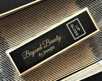 Caja de brillo de labios personalizada / Paquete de caja de brillo de labios / Embalaje de brillo de labios personalizado / Caja de cosméticos personalizada / Etiqueta de brillo de labios / Etiqueta personalizada de bricolaje