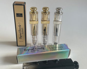 Paquete de brillo de labios al por mayor / Tubo de brillo de labios de 5 ml con etiqueta / Botella de brillo de labios comercial / Tubo de brillo de labios vacío personalizado / Varita de brillo de labios de lujo