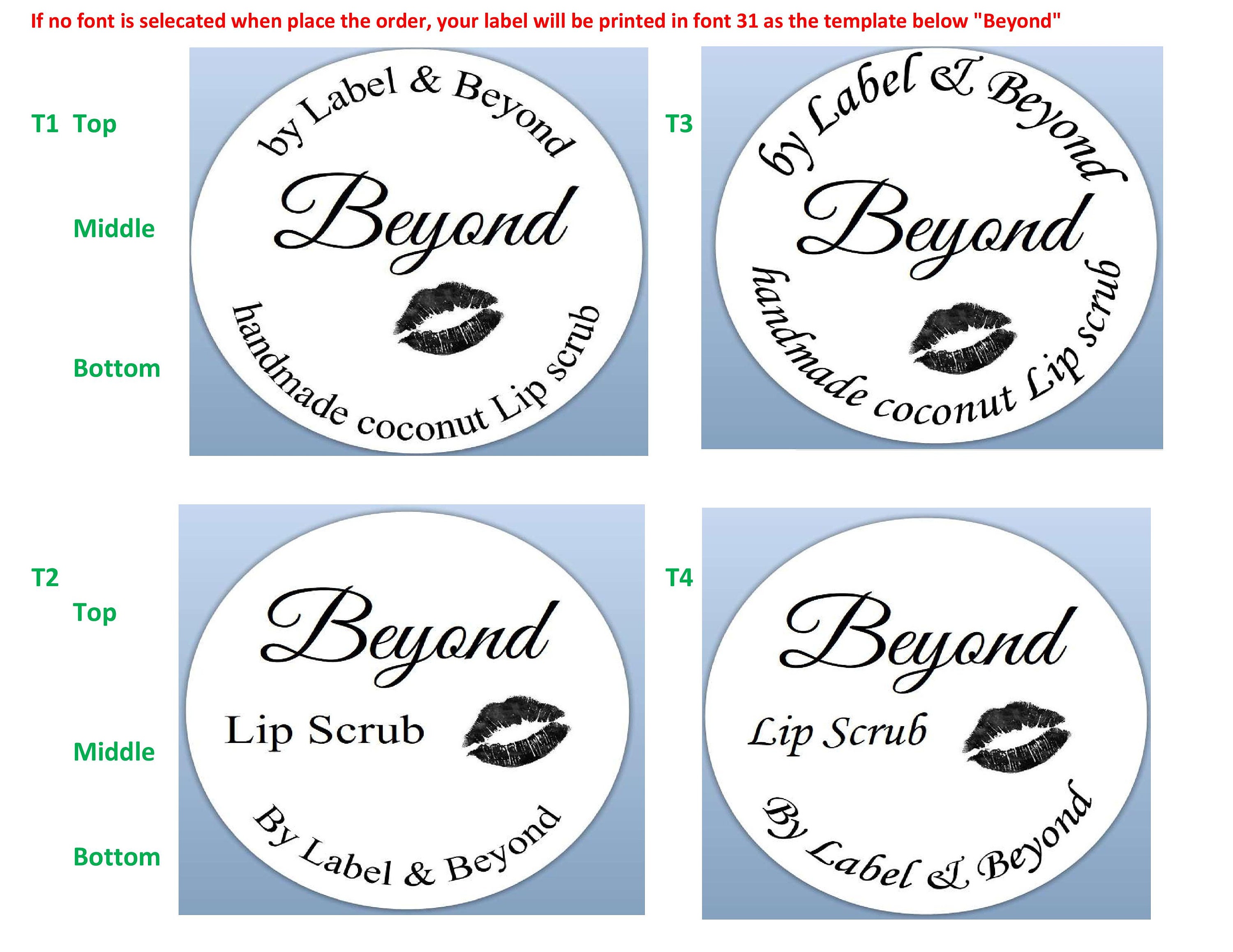 Circle Lip Scrub Label / Round Clear Sticker / Clear Circle Etsy