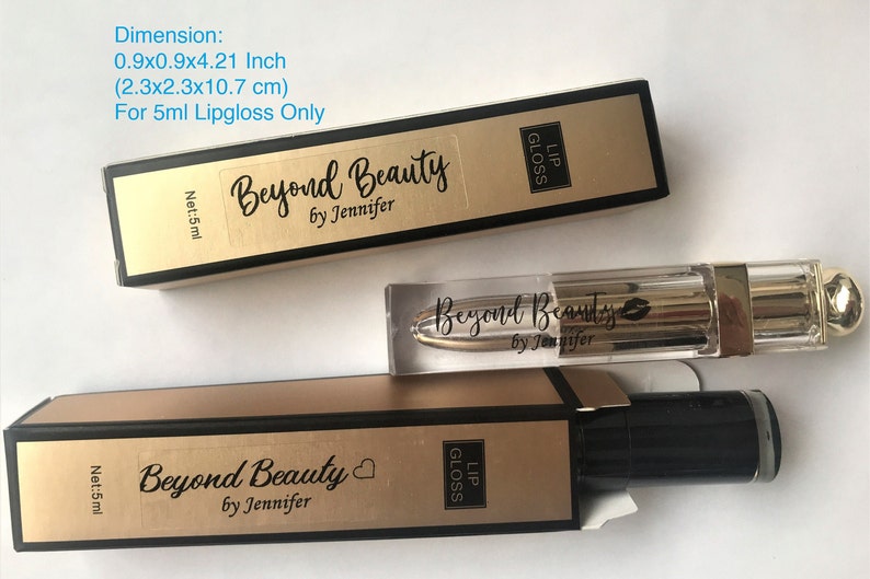 Personalized Lipgloss Box / Lipgloss Packaging Box Bundle / Holographic Lipgloss Box / Gold Lip Gloss Box Bundle / Lipgloss Packaging Box image 6