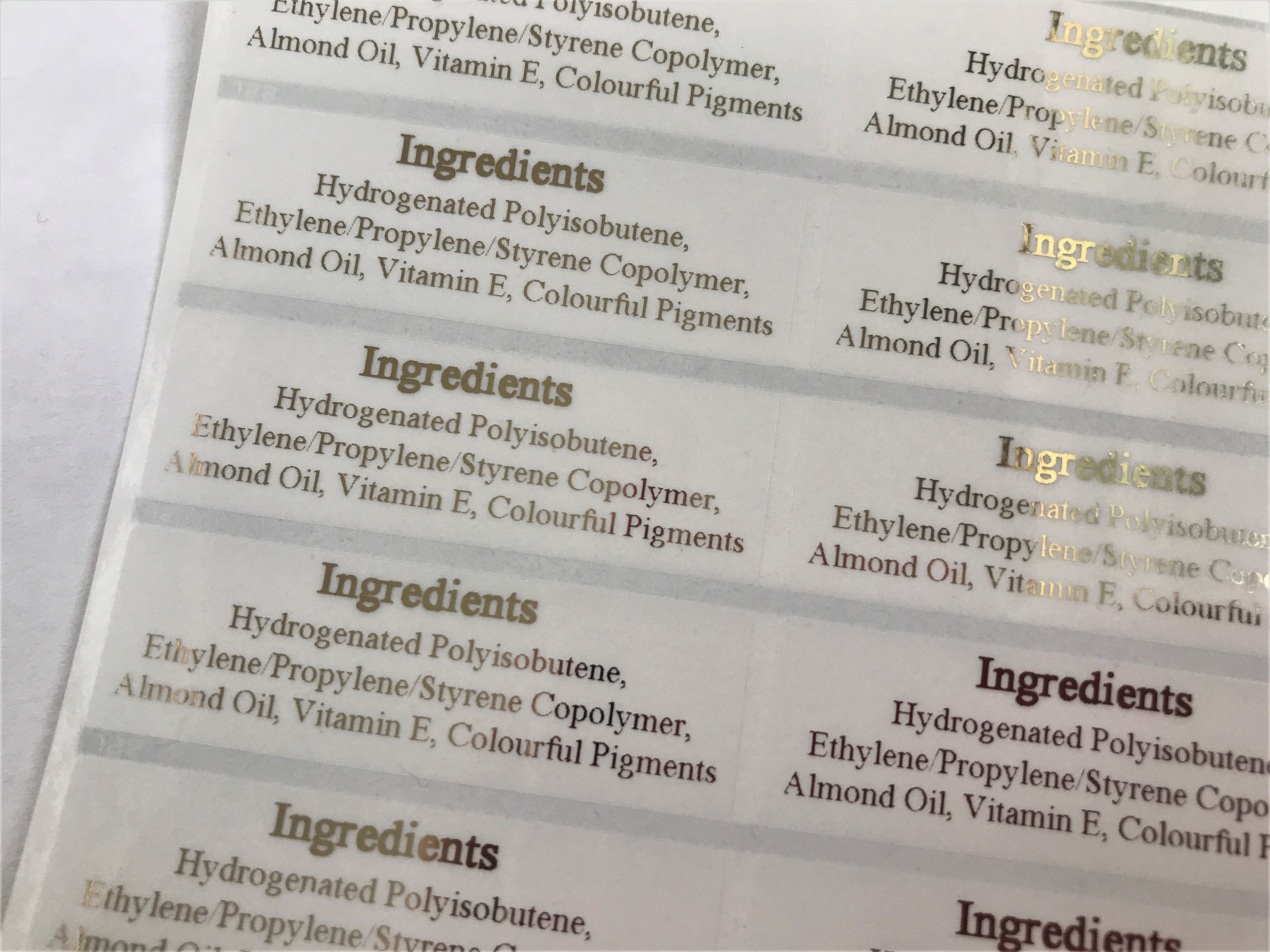 Custom Ingredients Sticker / Personalized Elements Sticker / Etsy UK