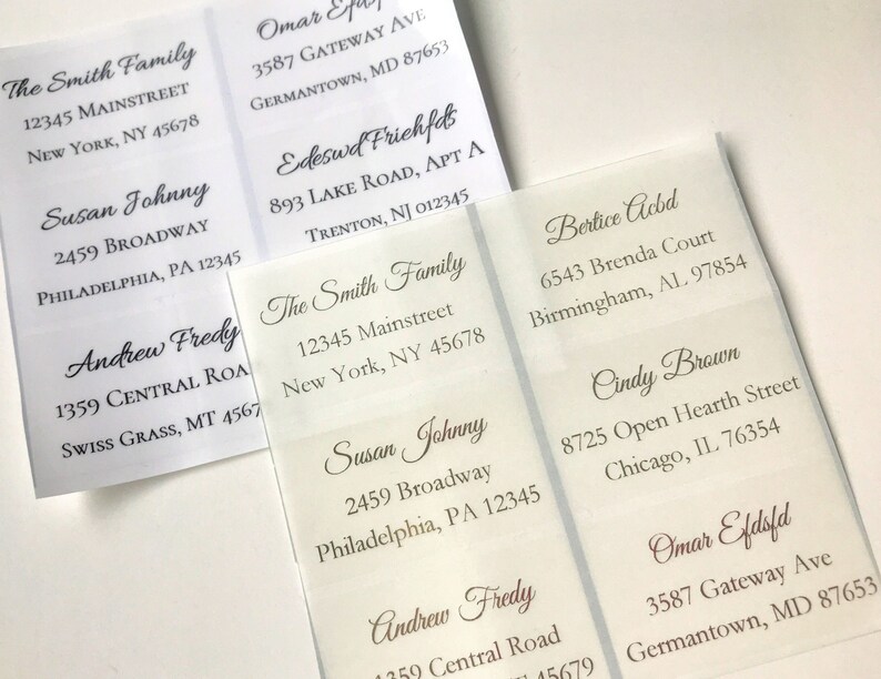 Guest Address Sticker / Wedding Invitation Address Label/ Etsy