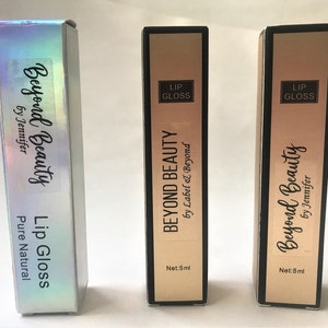 Personalized Lipgloss Box / Lipgloss Packaging Box Bundle / Holographic Lipgloss Box / Gold Lip Gloss Box Bundle / Lipgloss Packaging Box