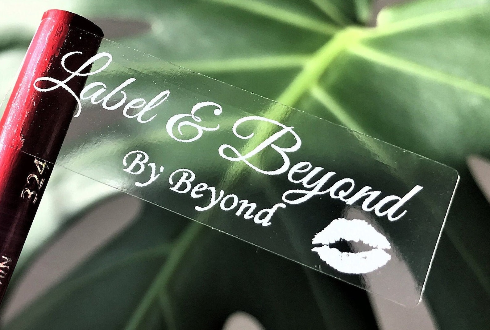 Clear Lipgloss Label / Cosmetic Label / Cosmetic Sticker / Etsy