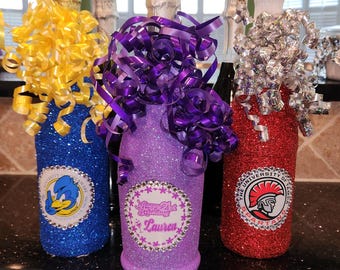 Glitter college bottles