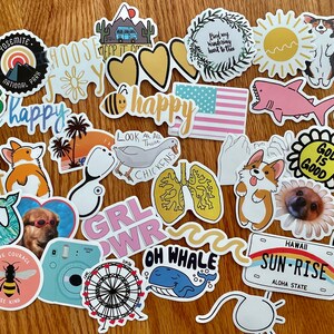 random sticker pack aesthetic stickers laptop stickers etsy