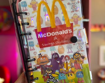 Retro Golden Arches Savings Challenge Binder | 2K 3K 5K Savings