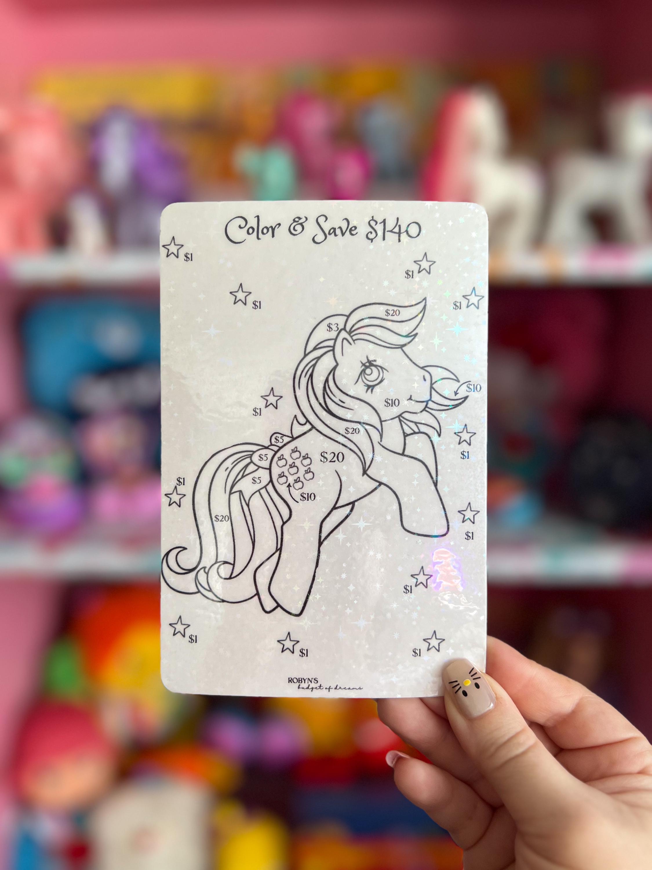 My Little Pony Scratch and Color Save Set: Budgeting Playtime - Etsy