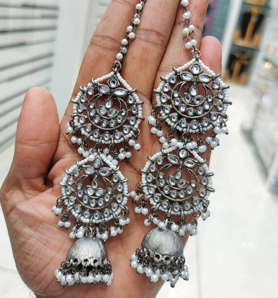 Buy Sona Moti 3 layer Jhumkas, artificial gold jewellery online – Attrangi