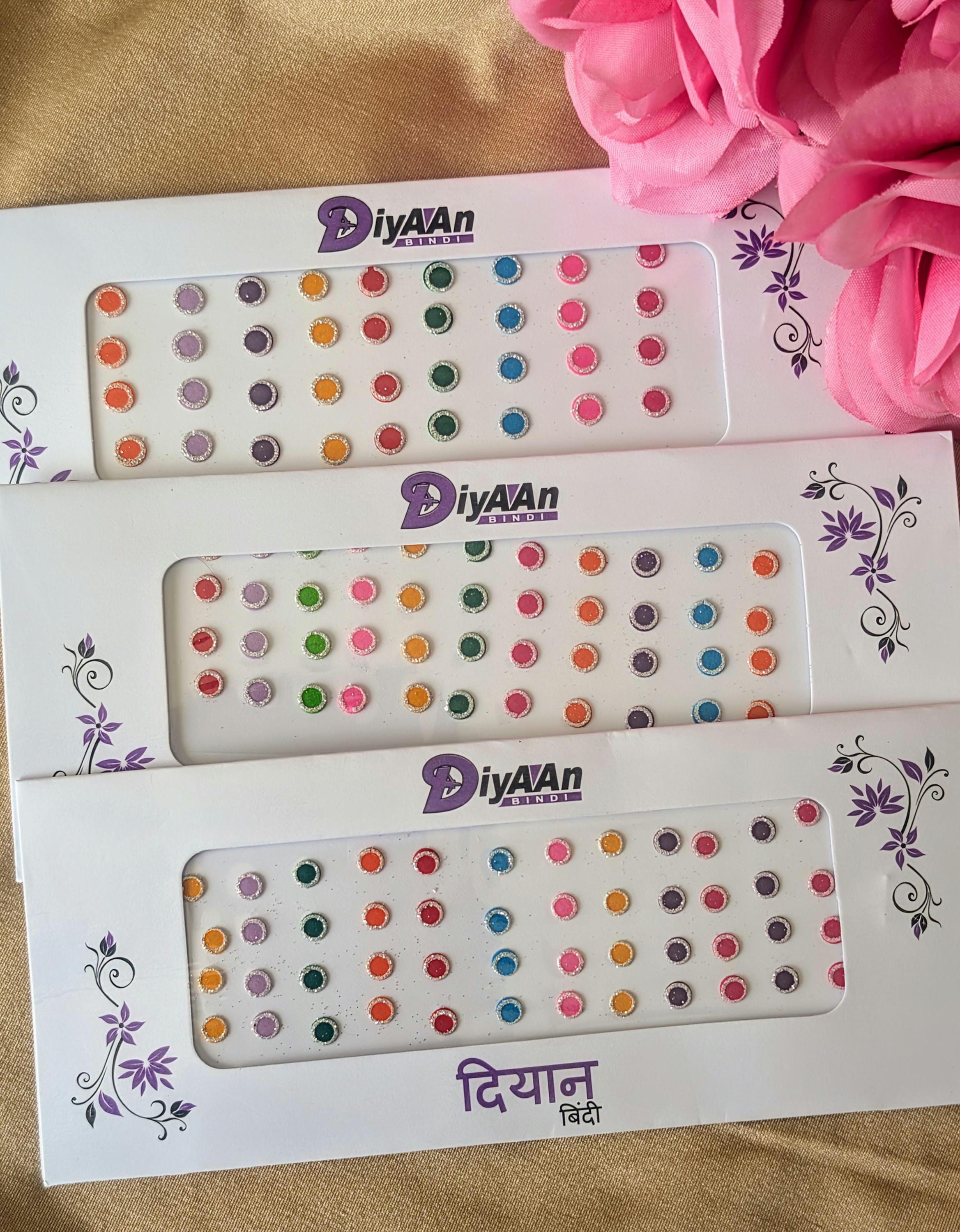 Sticker For Forehead Multicolor Bindi Set: Indian Forehead Stickers, Bollywood Tattoo - Etsy