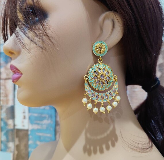 Pista green shop earrings