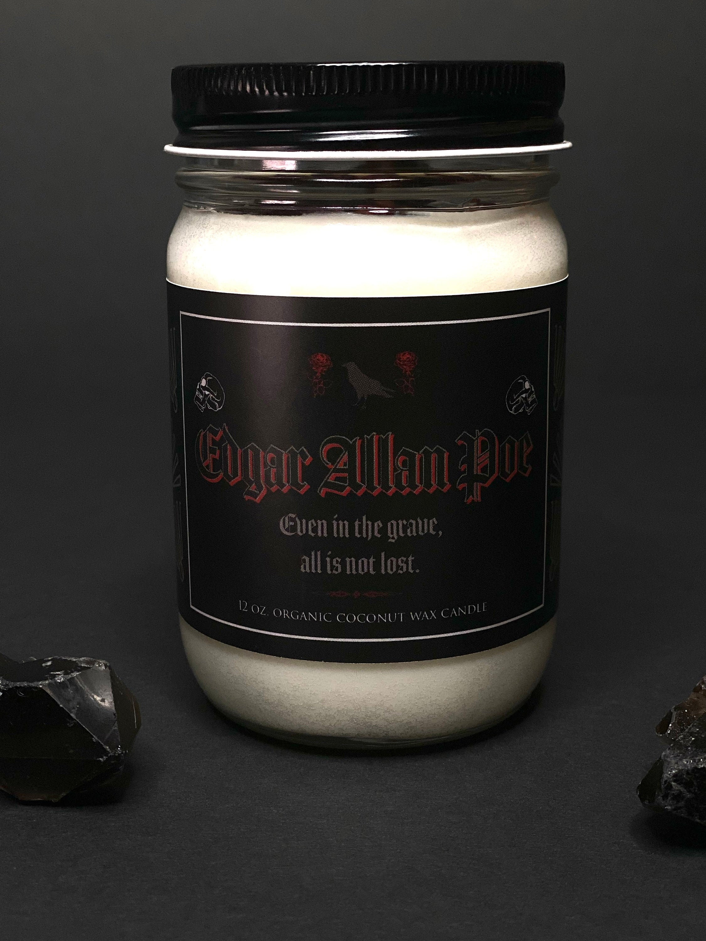 EDGAR ALLAN POE scented candle book lover gift cruelty Etsy