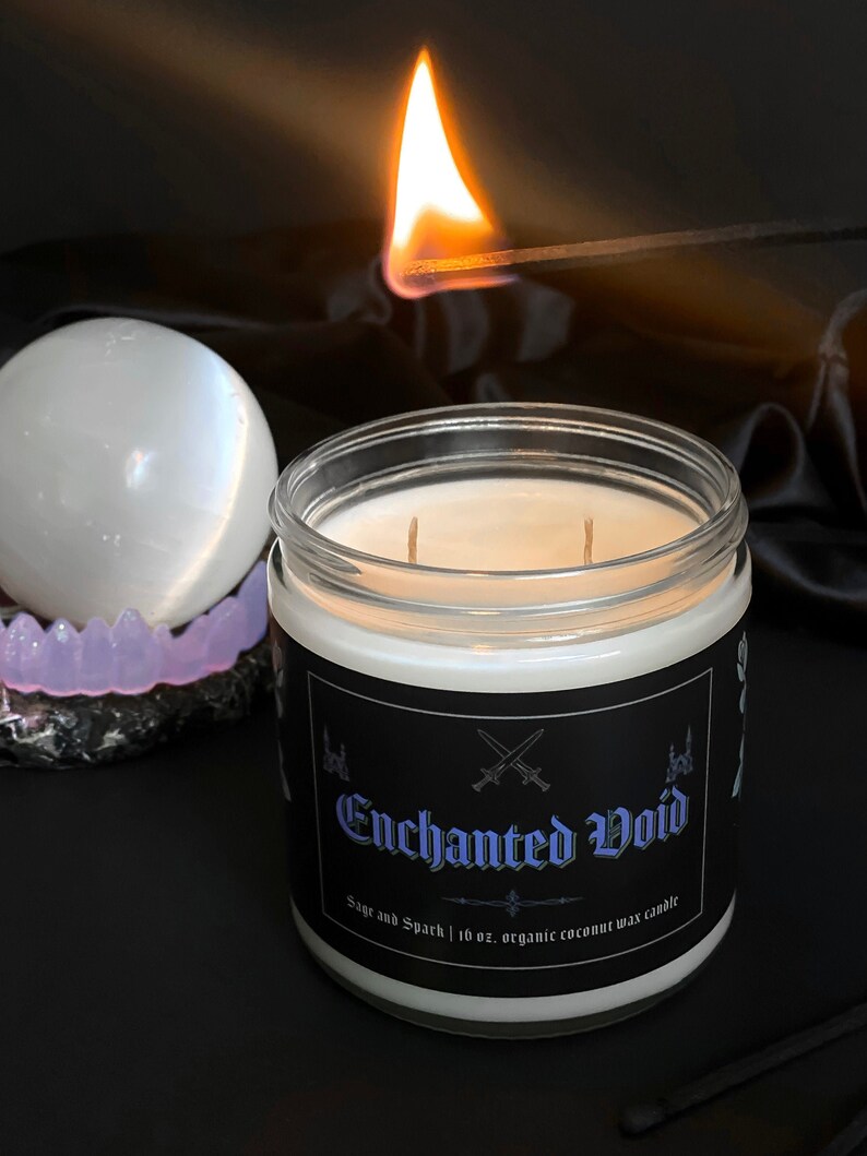 Enchanted Void Gothic Scented Candle Crystal Candle Dark Etsy
