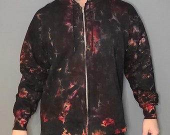 Reverse + Ice Dyed | Men's Full-Zip Hoodie - LARGE