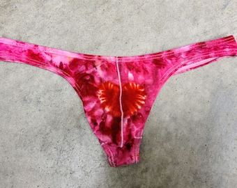 Tanga de modal con efecto tie-dye para hombre: ropa interior suave y elástica