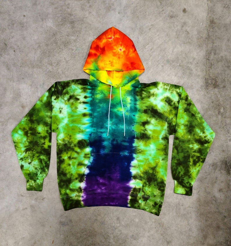 Tie Dyed Let's Get Lucked Up Men's Pullover Hoodie MEDIUM image 1
