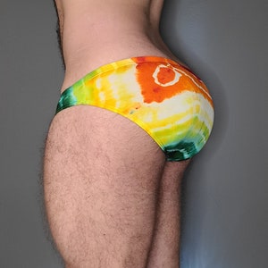 SALE Sunburst Inclined Ice Dyed Rainbow Sunburst Men's Modal Low Rise Briefs image 2