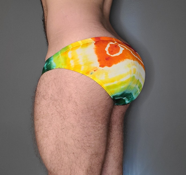 SALE Sunburst Inclined Ice Dyed Rainbow Sunburst Men's Modal Low Rise Briefs image 2