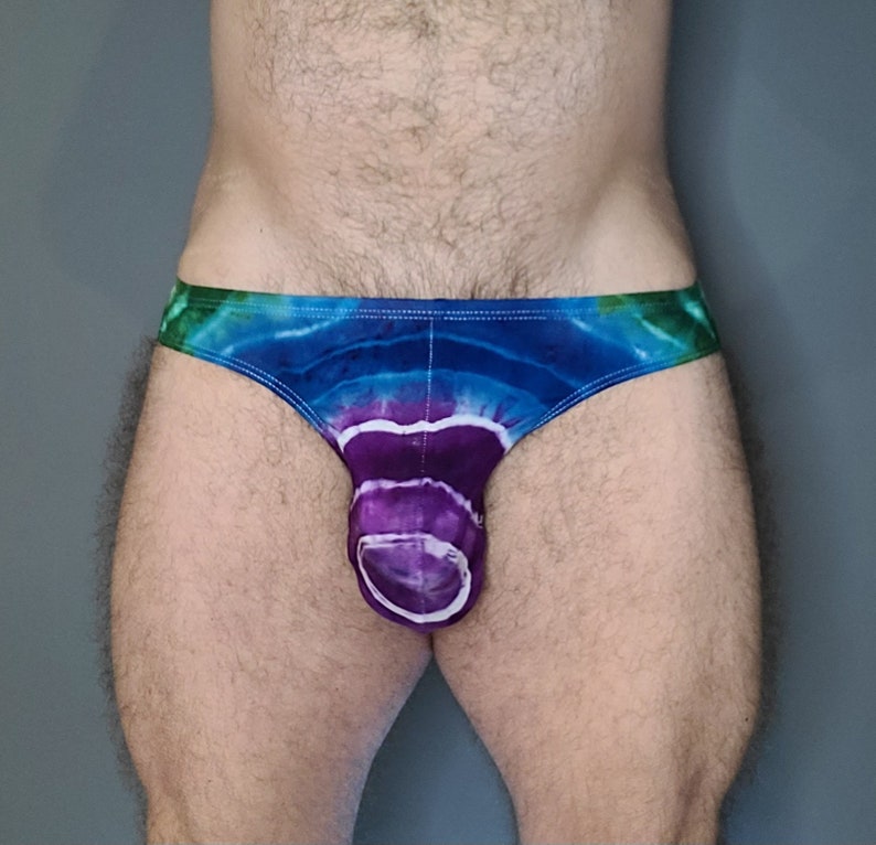 SALE Sunburst Inclined Ice Dyed Rainbow Sunburst Men's Modal Low Rise Briefs image 1