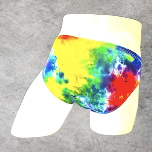 HWI Gefärbt | Zerknitterter Rainbow Pride Herren Modal Low Rise Slip