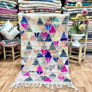 Kleiner Teppich, süßer marokkanischer Teppich, Boujaad-Teppich, schöner Teppich, Berberteppich, marokkanischer Boujaad-Teppich, handgefertigter Teppich