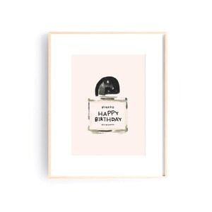 5x7in Art Print | HAPPY BIRTHDAY Perfume | Original Illustration Aesthetic Wall Art Decor