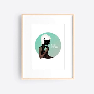 Impresión artística de 5 x 7 pulgadas / ESPERANZA / Ilustración original Arte estético para decoración de pared