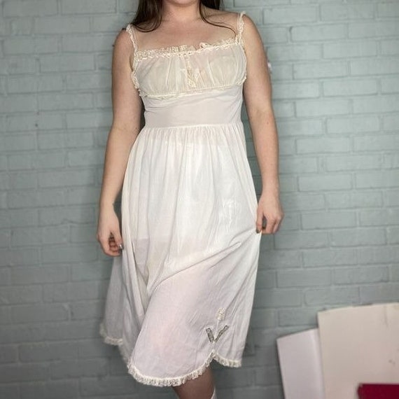 Vintage 1940s Lady Duff Nightgown Slip Dress - image 3