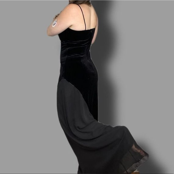 Vintage 90s Evening Gown ‘Rimini by Shaw’ Black V… - image 3