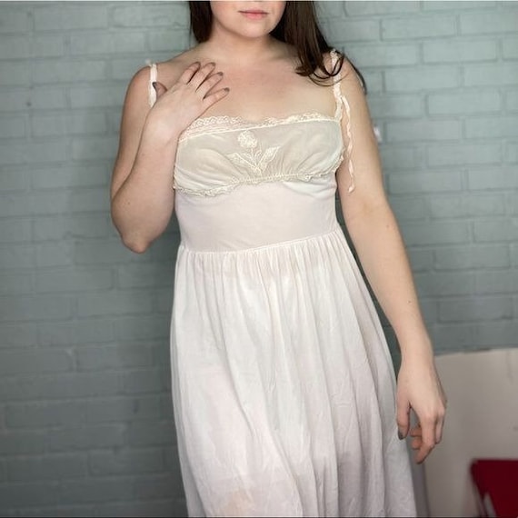 Vintage 1940s Lady Duff Nightgown Slip Dress - image 9