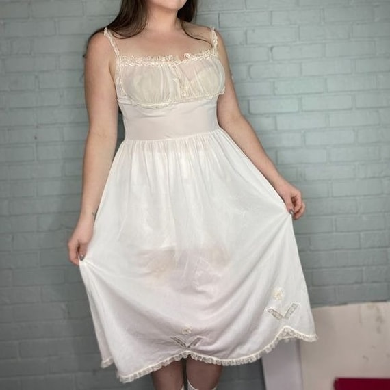 Vintage 1940s Lady Duff Nightgown Slip Dress - image 1