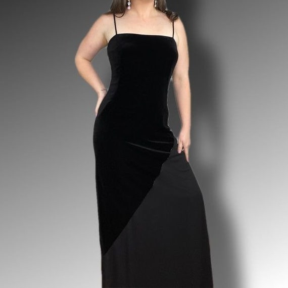 Vintage 90s Evening Gown ‘Rimini by Shaw’ Black V… - image 1