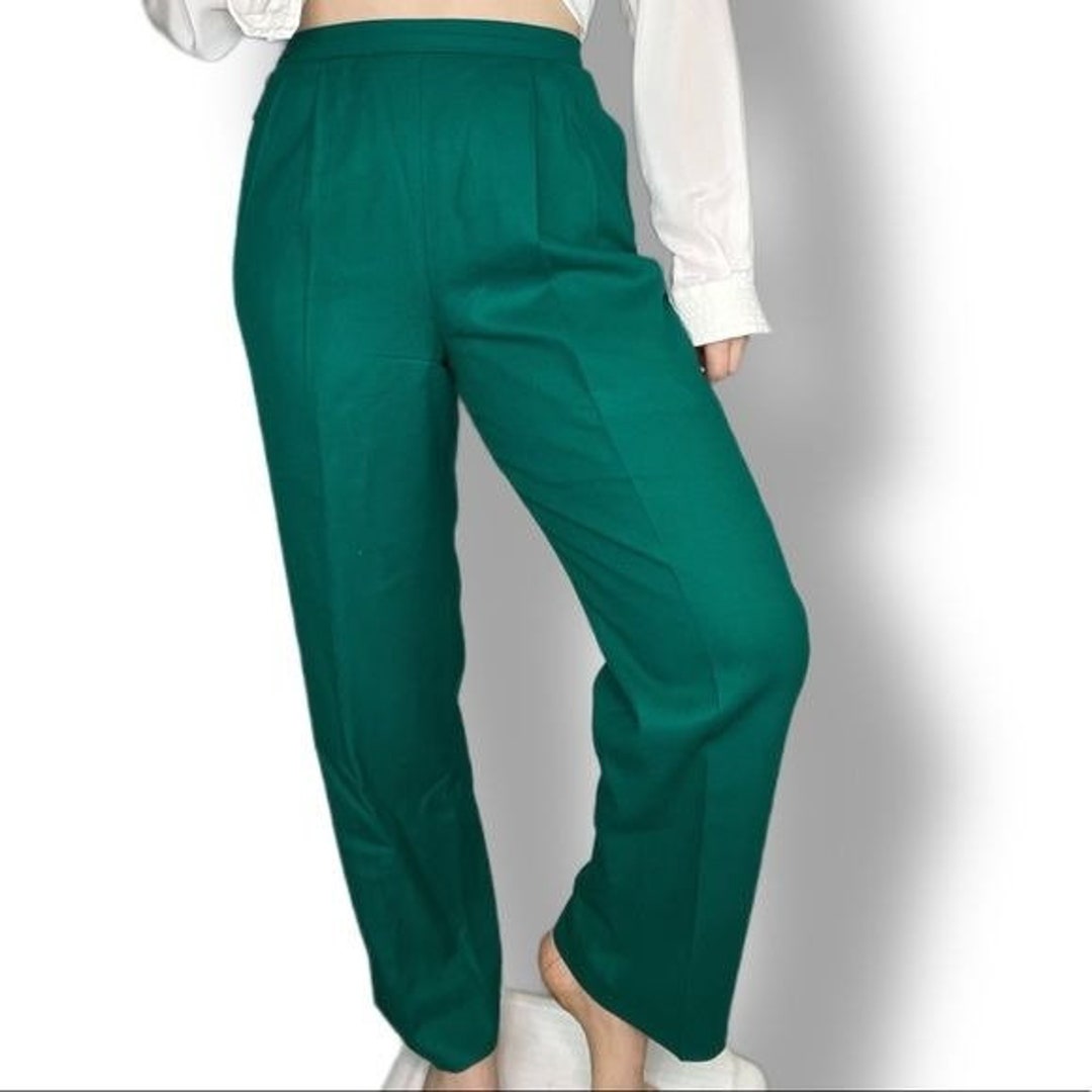 Vintage Green Pants by Weathervane High Rise Etsy