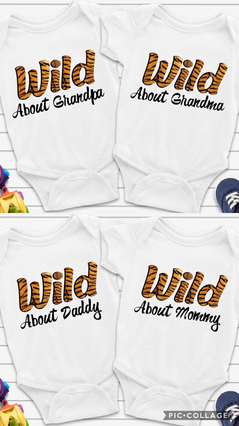 Grandma Animal Print Wild About Daddy Grandpa Mommy