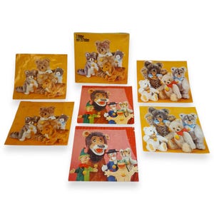 Steiff Puzzle Set Teddy Bears 3x 25 Pieces Germany Retro Collectible Vintage