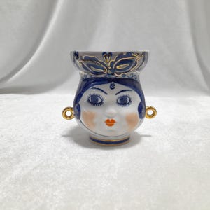 Xícara de porcelana ucraniana vintage de duas faces Odarka, lembrança da fábrica Korosten, xícara feminina, folclórica, URSS