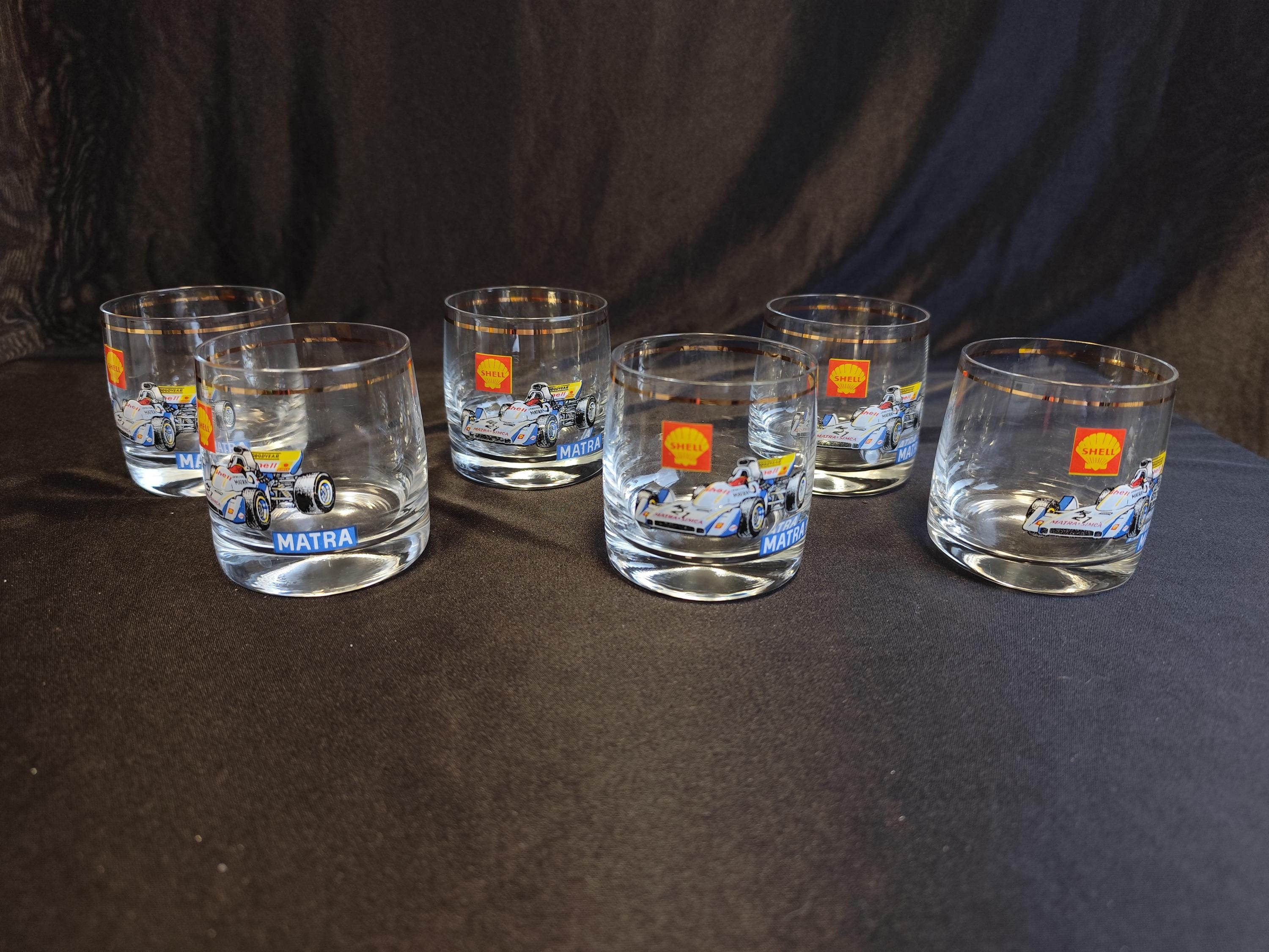 Bohemia Crystal Formula 1 Whiskey Glasses Set of 6 Motorsport