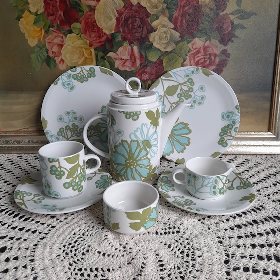Villeroy & Boch Scarlett 7 Piece Tea Set Christine Reuter Germany