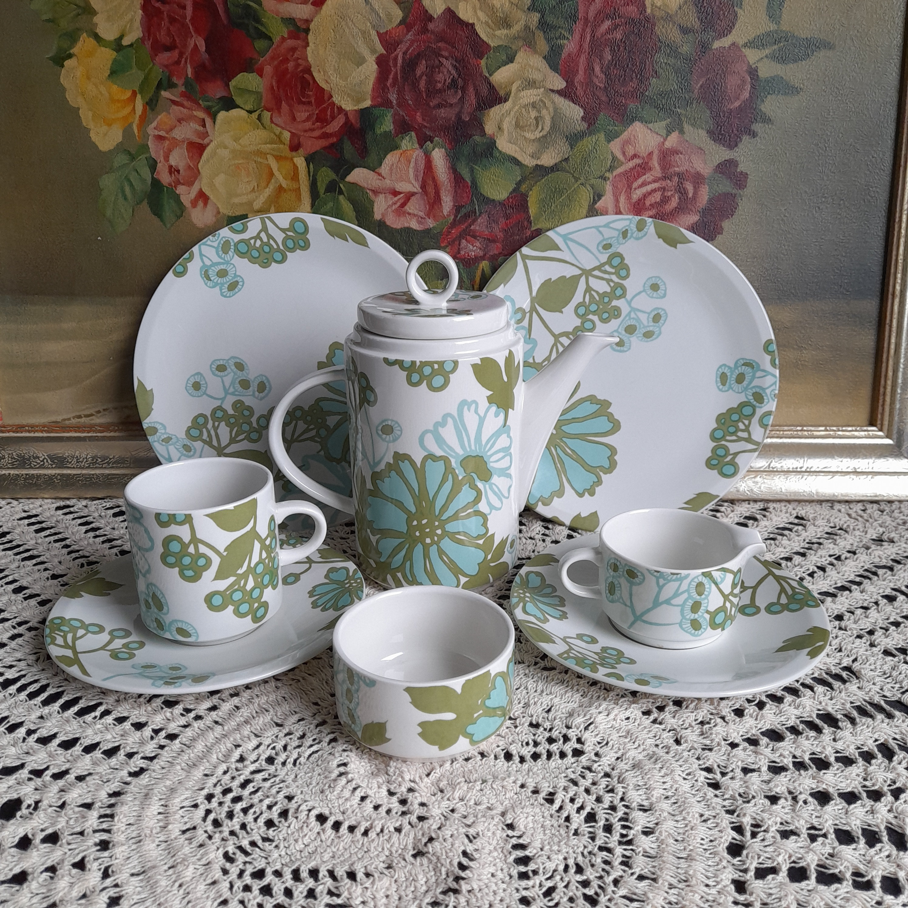 Villeroy & Boch Scarlett 7 Piece Tea Set Christine Reuter Germany