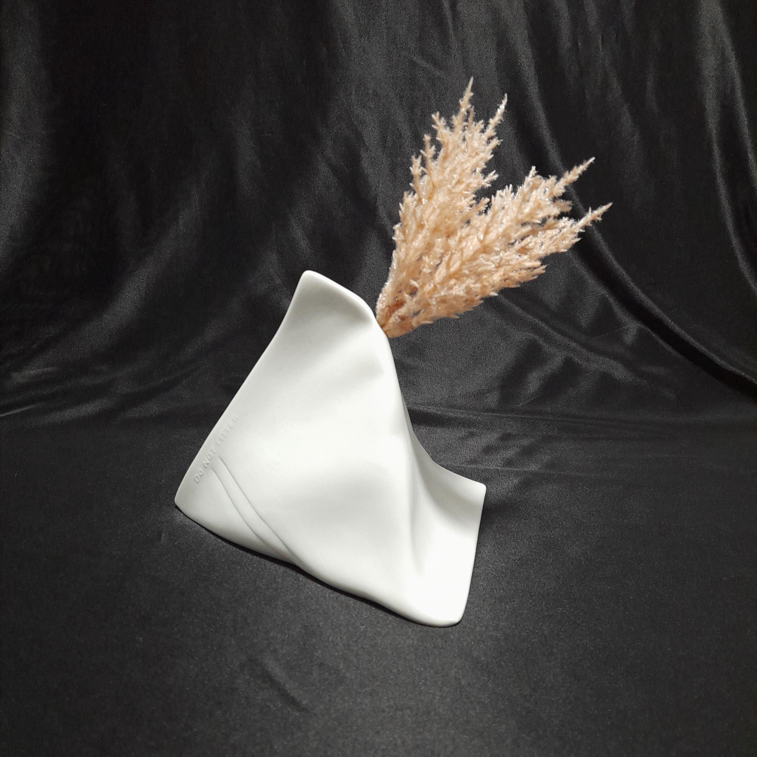 希少 Rosenthal milk carton Rosenthal Bisque Porcelain Milk Carton Vase | Do Not Litter
