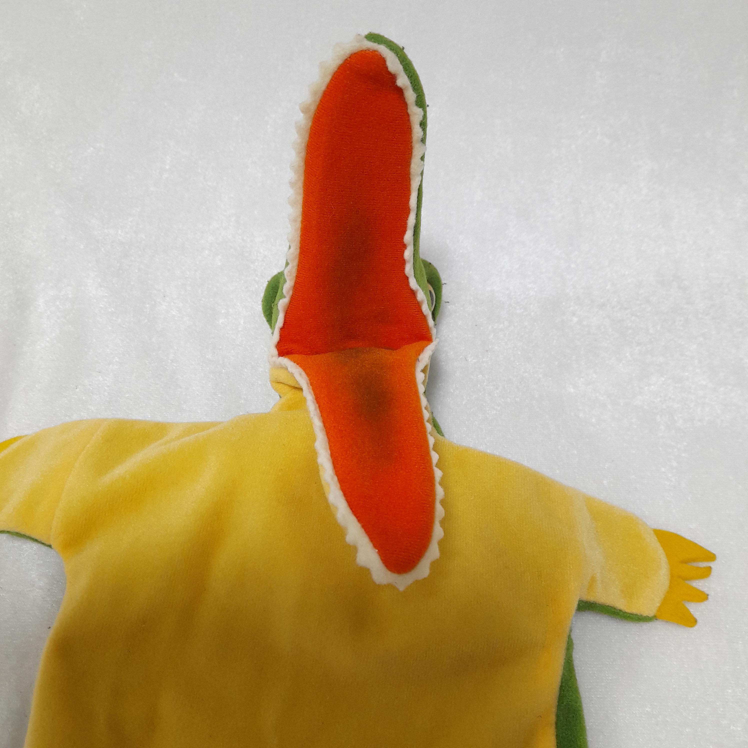 Marionnette à main crocodile Steiff vintage - Marionnette en peluche allemande 1985 - France